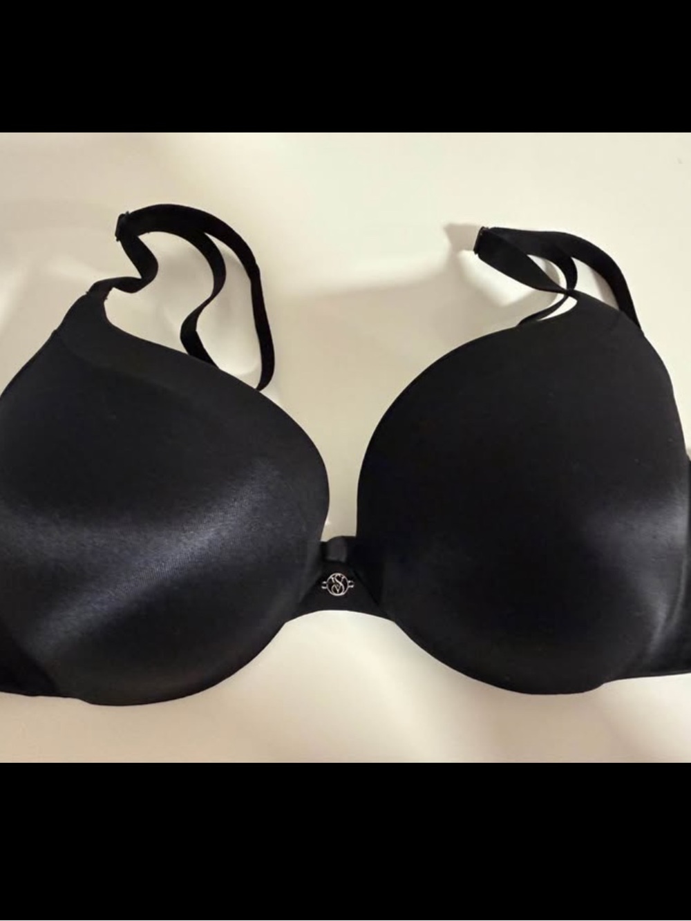 Victoria's Secret Black Satin Molded T-Shirt Bra